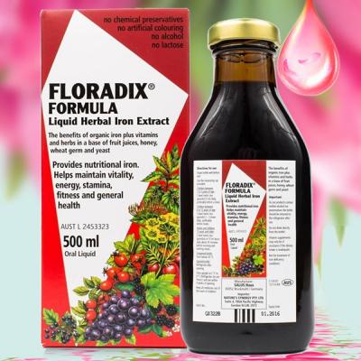红印Floradix 德国 草本补血 铁元素 铁元 500m...