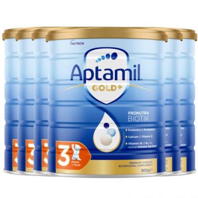 【3罐包邮价】Aptamil爱他美金装牛奶三段900g （1...