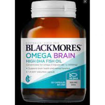 Blackmores澳佳宝 健脑高含量无腥鱼油4倍DHA 增强记忆力儿童可用 60粒