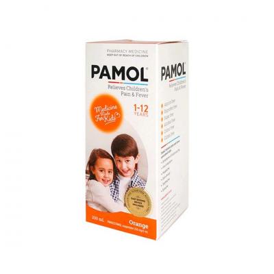 Pamol潘梦退烧药 儿童感冒退烧滴剂 1岁+ 橙子味 10...