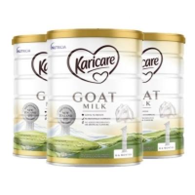 【3罐包邮价】Karicare可瑞康 山羊奶粉1段 一段900g （0-6个月）3罐