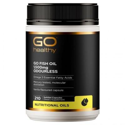 GOHealthy高之源 无腥味深海鱼油胶囊 1500mg ...